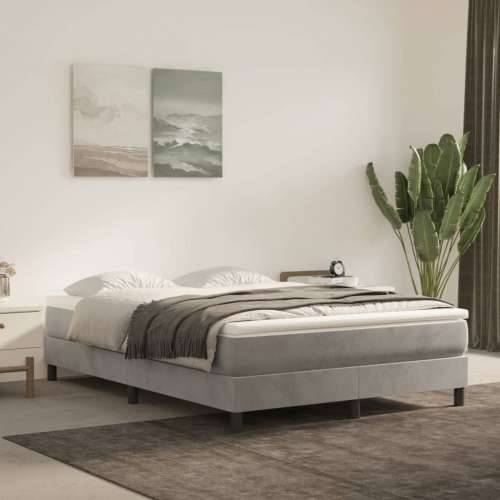 Madrac s oprugama svjetlosivi 140x210x20 cm baršunasti - Svjetlosiva 140 x 210 cm 1 Cijena
