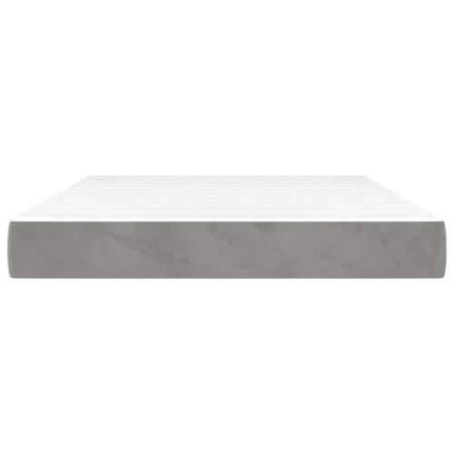 Madrac s oprugama svjetlosivi 140x210x20 cm baršunasti - Svjetlosiva 140 x 210 cm 1 Cijena