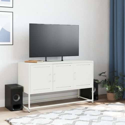 TV ormarić bijeli 100,5 x 39 x 60,5 cm čelični - Bijela 1 Cijena