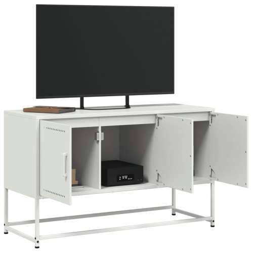 TV ormarić bijeli 100,5 x 39 x 60,5 cm čelični - Bijela 1 Cijena