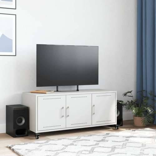 TV ormarić bijeli 100,5 x 39 x 43,5 cm čelik - Bijela 1 Cijena