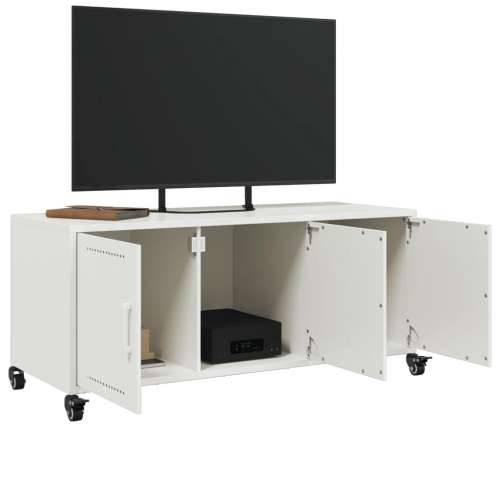 TV ormarić bijeli 100,5 x 39 x 43,5 cm čelik - Bijela 1 Cijena