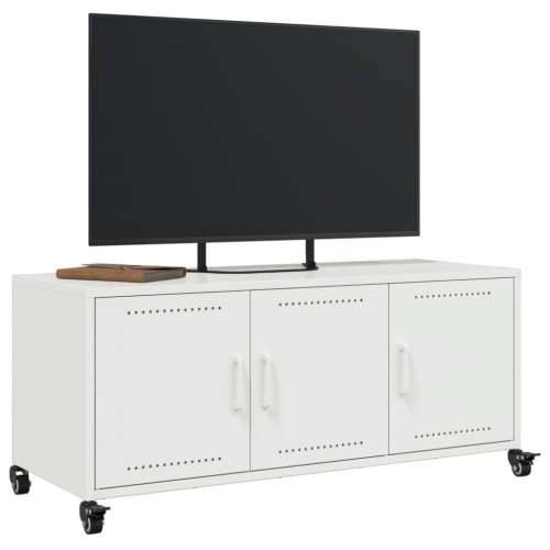 TV ormarić bijeli 100,5 x 39 x 43,5 cm čelik - Bijela 1 Cijena