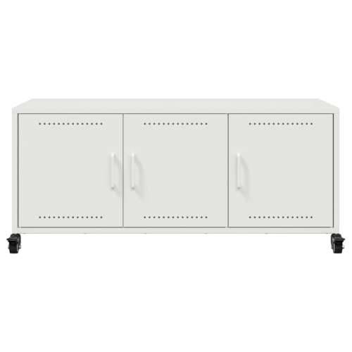 TV ormarić bijeli 100,5 x 39 x 43,5 cm čelik - Bijela 1 Cijena
