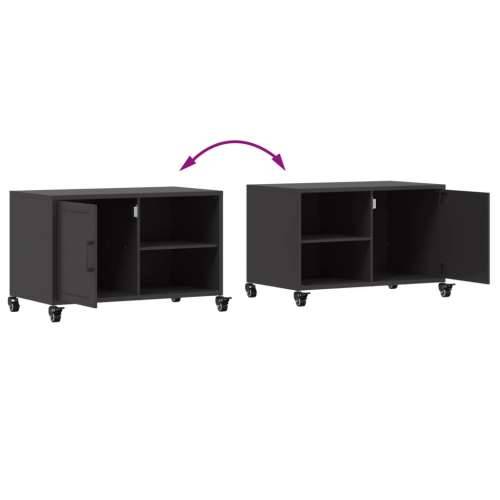 TV ormarić crni 68 x 39 x 43,5 cm čelik - Crna 1 Cijena
