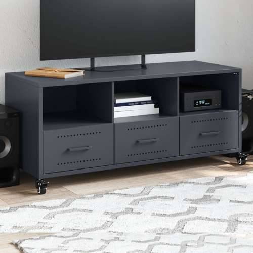 TV ormarić antracit 100,5 x 39 x 43,5 cm čelik - Antracit 1 Cijena