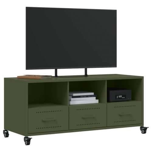 TV ormarić maslinastozeleni 100,5x39x43,5 cm čelični - Zelena 1 Cijena