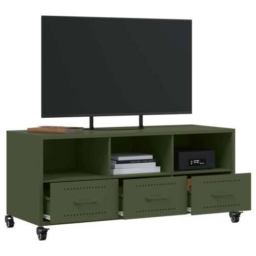 TV ormarić maslinastozeleni 100,5x39x43,5 cm čelični - Zelena 1 Cijena