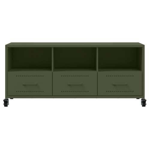 TV ormarić maslinastozeleni 100,5x39x43,5 cm čelični - Zelena 1 Cijena