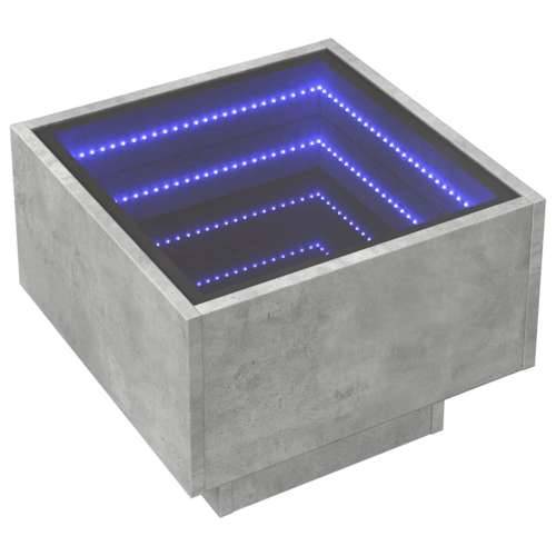 Bočni stolić LED siva boja betona 40x40x30 cm konstruirano drvo - Beton siva 40 x 40 x 30 cm 1 Cijena