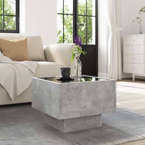 Bočni stolić LED siva boja betona 40x40x30 cm konstruirano drvo - Beton siva 40 x 40 x 30 cm 1 Cijena