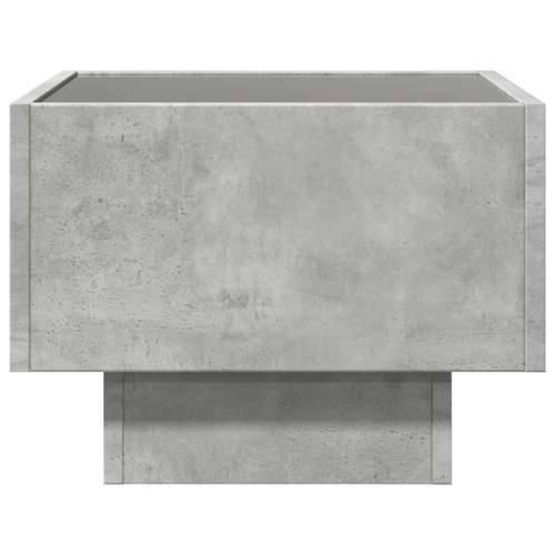 Bočni stolić LED siva boja betona 40x40x30 cm konstruirano drvo - Beton siva 40 x 40 x 30 cm 1 Cijena