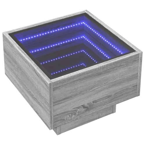 Bočni stolić LED boja hrasta 40 x 40 x 30 cm konstruirano drvo - Sivi hrast sonoma 40 x 40 x 30 cm 1 Cijena