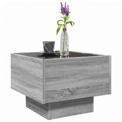 Bočni stolić LED boja hrasta 40 x 40 x 30 cm konstruirano drvo - Sivi hrast sonoma 40 x 40 x 30 cm 1 Cijena
