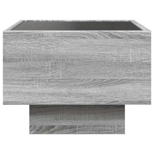 Bočni stolić LED boja hrasta 40 x 40 x 30 cm konstruirano drvo - Sivi hrast sonoma 40 x 40 x 30 cm 1 Cijena
