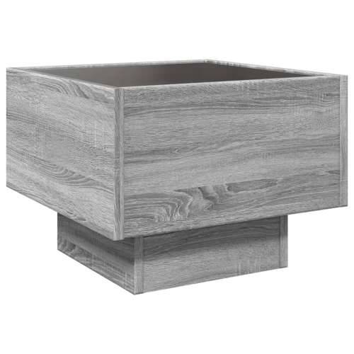 Bočni stolić LED boja hrasta 40 x 40 x 30 cm konstruirano drvo - Sivi hrast sonoma 40 x 40 x 30 cm 1 Cijena