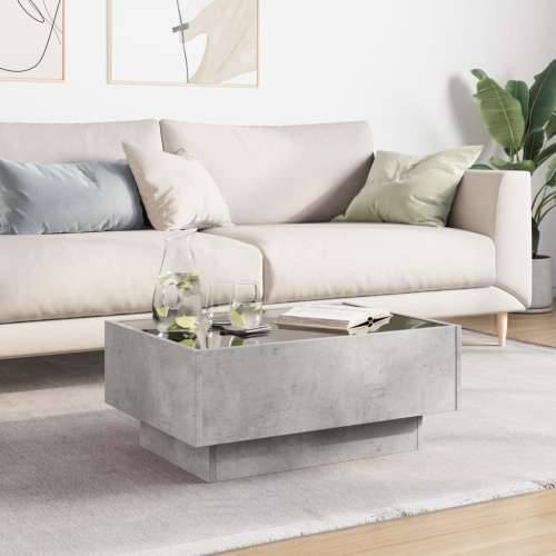 Stolić za kavu LED siva boja betona 70x50x30 cm drveni - Beton siva 70 x 50 x 30 cm 1 Cijena