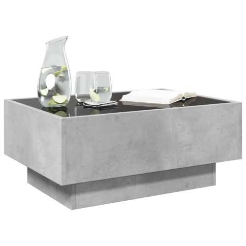 Stolić za kavu LED siva boja betona 70x50x30 cm drveni - Beton siva 70 x 50 x 30 cm 1 Cijena
