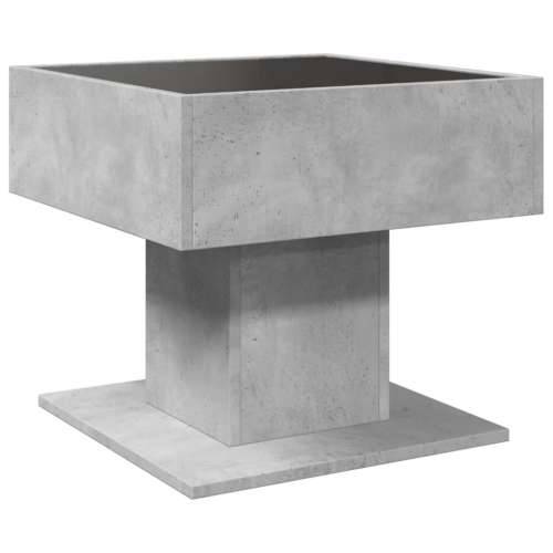 Stolić za kavu LED siva boja betona 50x50x45 cm drveni - Beton siva 1 50 cm Cijena