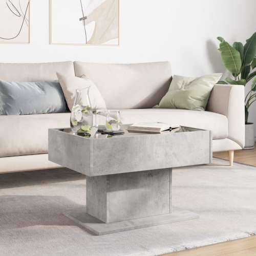 Stolić za kavu LED siva boja betona 70x50x45 cm drveni - Beton siva 1 70 cm Cijena