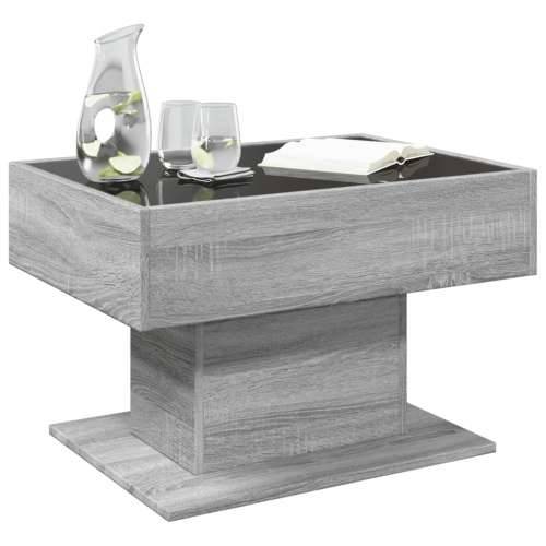 Stolić za kavu LED boja hrasta 70x50x45 cm konstruirano drvo - Sivi hrast sonoma 1 70 cm Cijena