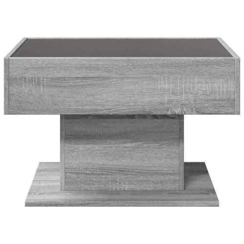 Stolić za kavu LED boja hrasta 70x50x45 cm konstruirano drvo - Sivi hrast sonoma 1 70 cm Cijena