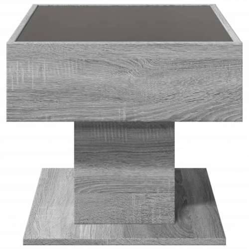 Stolić za kavu LED boja hrasta 70x50x45 cm konstruirano drvo - Sivi hrast sonoma 1 70 cm Cijena