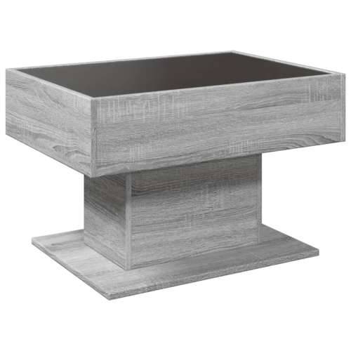 Stolić za kavu LED boja hrasta 70x50x45 cm konstruirano drvo - Sivi hrast sonoma 1 70 cm Cijena