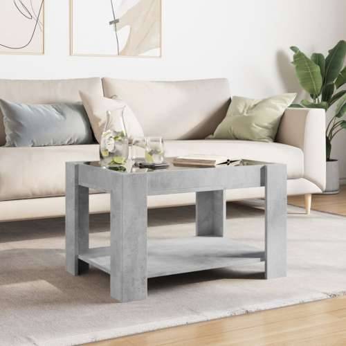 Stolić za kavu LED siva boja betona 73x53x45 cm drveni - Beton siva 1 73 cm Cijena