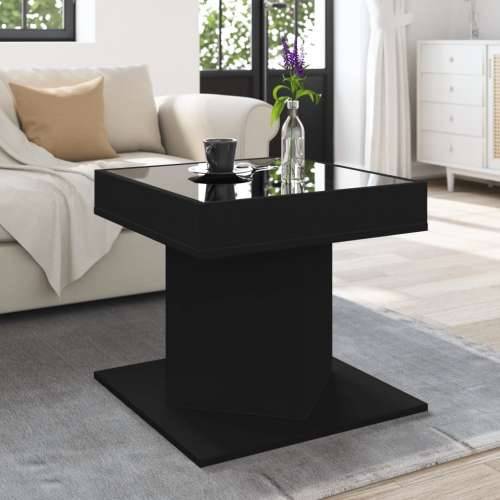 Stolić za kavu LED crni 50x50x45 cm od konstruiranog drva - Crna 1 Cijena