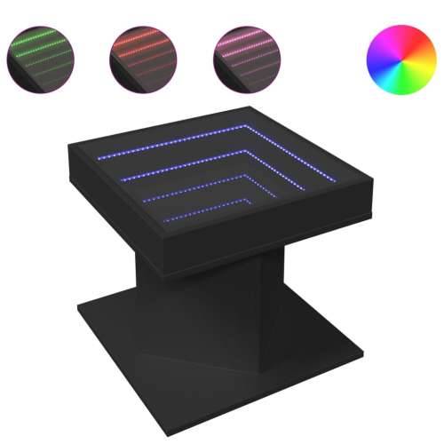 Stolić za kavu LED crni 50x50x45 cm od konstruiranog drva - Crna 1 Cijena