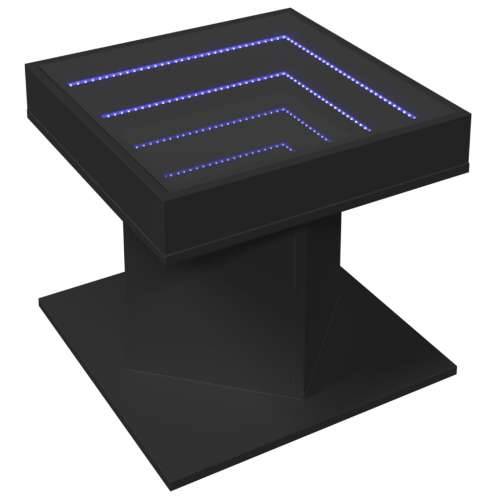 Stolić za kavu LED crni 50x50x45 cm od konstruiranog drva - Crna 1 Cijena