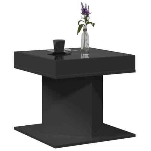 Stolić za kavu LED crni 50x50x45 cm od konstruiranog drva - Crna 1 Cijena