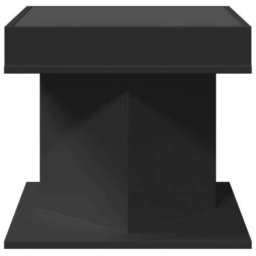 Stolić za kavu LED crni 50x50x45 cm od konstruiranog drva - Crna 1 Cijena