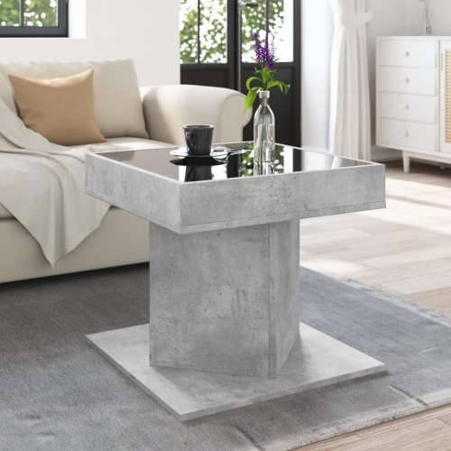Stolić za kavu LED siva boja betona 50x50x45 cm drveni - Beton siva 1 Cijena
