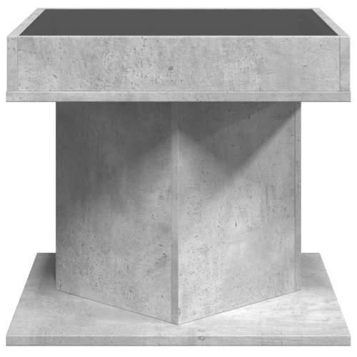 Stolić za kavu LED siva boja betona 50x50x45 cm drveni - Beton siva 1 Cijena