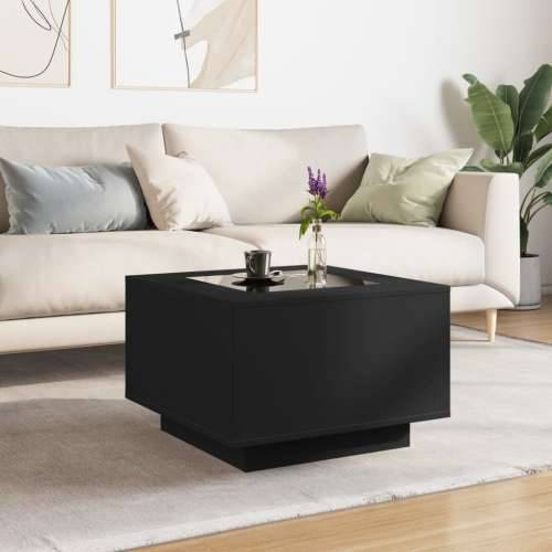 Stolić za kavu s LED crni 60 x 60 x 40 cm konstruirano drvo - Crna 60 x 60 x 40 cm 1 Cijena
