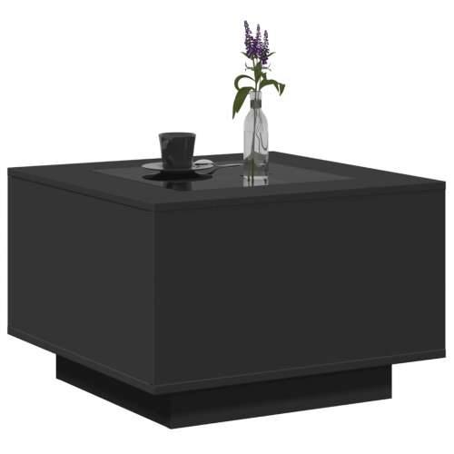 Stolić za kavu s LED crni 60 x 60 x 40 cm konstruirano drvo - Crna 60 x 60 x 40 cm 1 Cijena