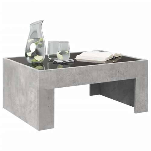 Stolić s beskonačnim LED siva boja betona 70x50x30 cm - Beton siva 1 70 cm 50 cm Cijena