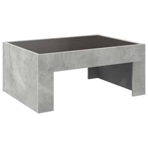 Stolić s beskonačnim LED siva boja betona 70x50x30 cm - Beton siva 1 70 cm 50 cm Cijena