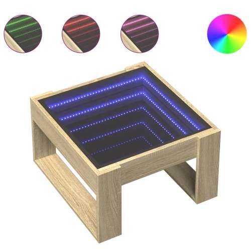 Stolić s beskonačnim LED svjetlima boja hrasta 50x53x30 cm - sonoma hrast 1 50 cm Cijena