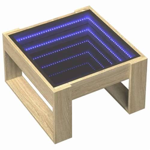 Stolić s beskonačnim LED svjetlima boja hrasta 50x53x30 cm - sonoma hrast 1 50 cm Cijena