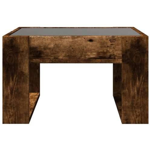 Stolić s beskonačnim LED svjetlima boja hrasta 50x53x30 cm - Dimljeni hrast 1 50 cm Cijena