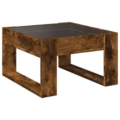 Stolić s beskonačnim LED svjetlima boja hrasta 50x53x30 cm - Dimljeni hrast 1 50 cm Cijena