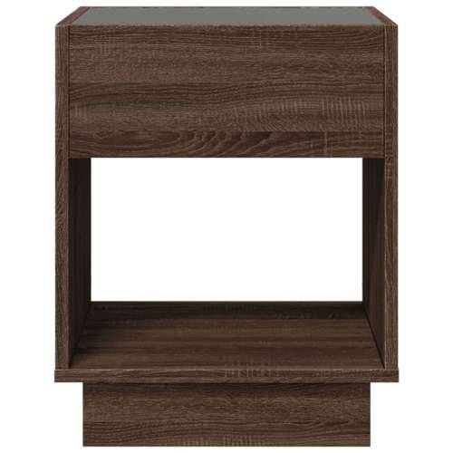 Stolić s beskonačnim LED svjetlima boja hrasta 40x40x50 cm - Smeđi hrast 1 40 cm Cijena