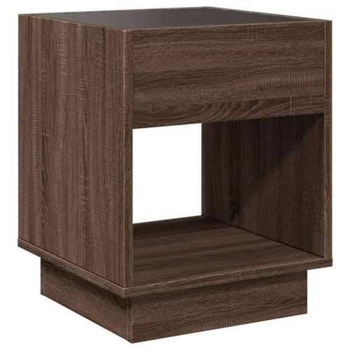 Stolić s beskonačnim LED svjetlima boja hrasta 40x40x50 cm - Smeđi hrast 1 40 cm Cijena