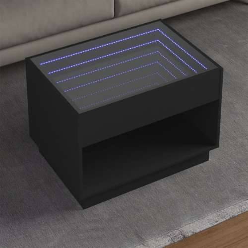 Stolić za kavu s beskonačnim LED svjetlima crni 70x50x50 cm - Crna 1 70 cm Cijena