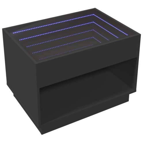 Stolić za kavu s beskonačnim LED svjetlima crni 70x50x50 cm - Crna 1 70 cm Cijena