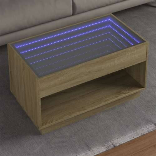 Stolić s beskonačnim LED svjetlima boja hrasta 90x50x50 cm - sonoma hrast 1 90 cm Cijena