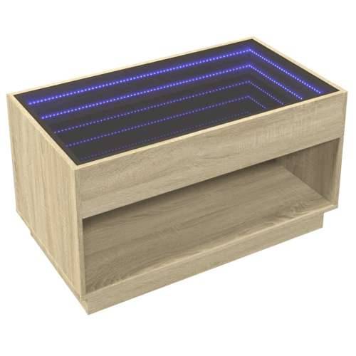 Stolić s beskonačnim LED svjetlima boja hrasta 90x50x50 cm - sonoma hrast 1 90 cm Cijena